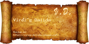Virág Dalida névjegykártya